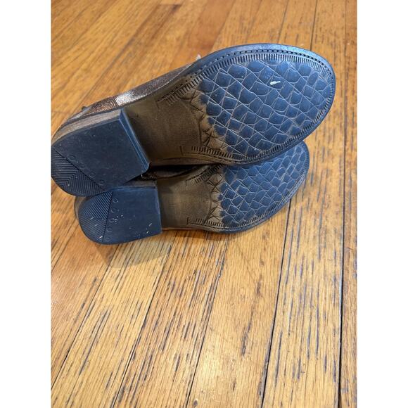 Sbicca Shoes Womens Size 6.5 Bronze Cutout Ankle Boots Western Buckle Leather - Picture 9 of 9